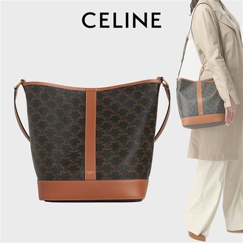 celine textile bucket bag|Celine bucket bag triomphe.